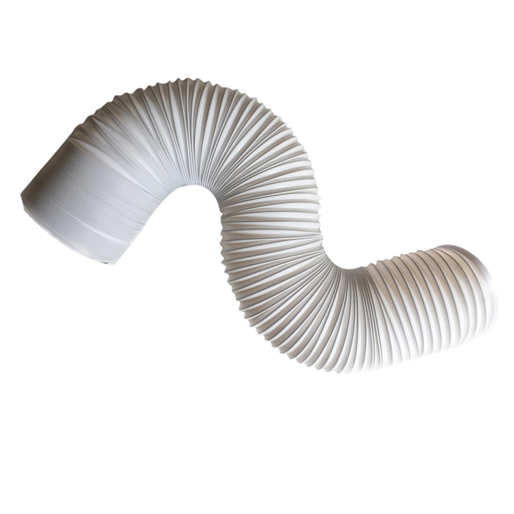 Tubo di Scarico per Climatizzatore Portatile Extra lungo 2 M | Bianco in Plastico, Flessibile ed Estendibile, Vacanze Estive, 1 Pezzo
