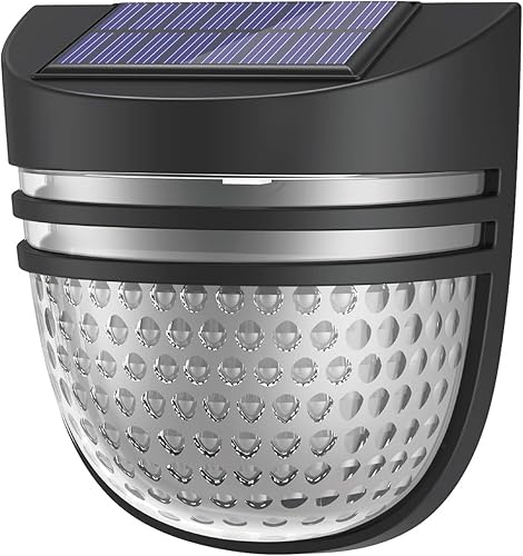 Miniatura 8 de Luces solares para valla al aire libre, paquete de 6 luces solares para terraza, luces solares de pared con 2 modos, luces solares para valla de