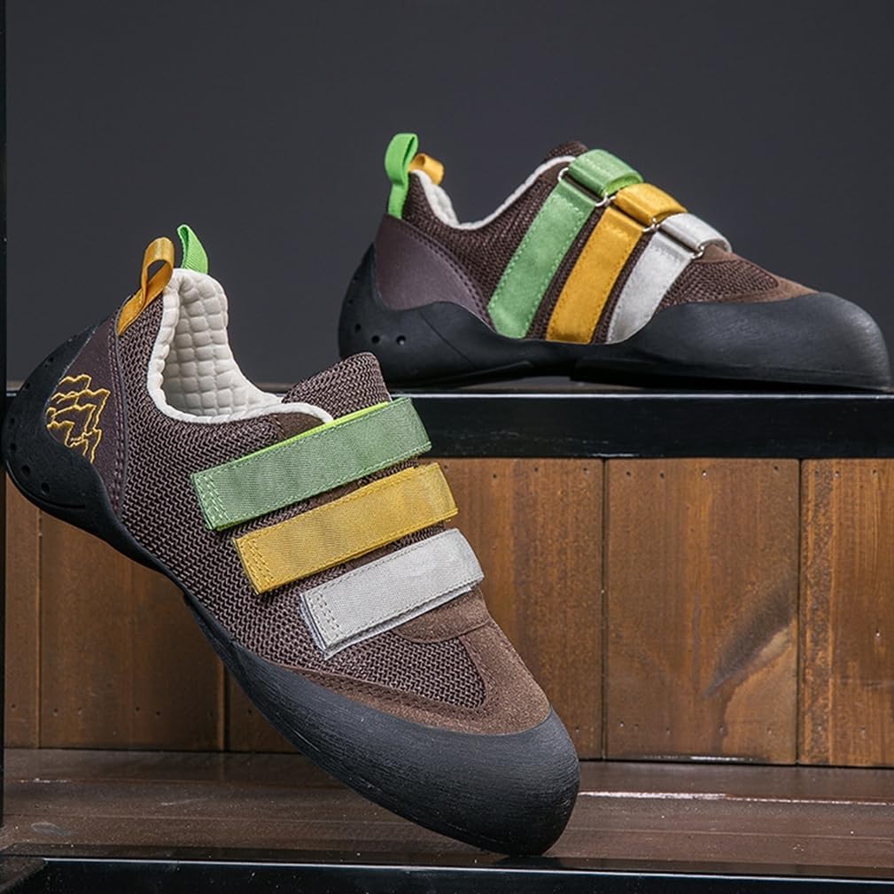 Men Rock Climbing Shoe Lightweight Breathable Bouldering Shoes Professional for Entry-Level Bouldering Indoor Climbing