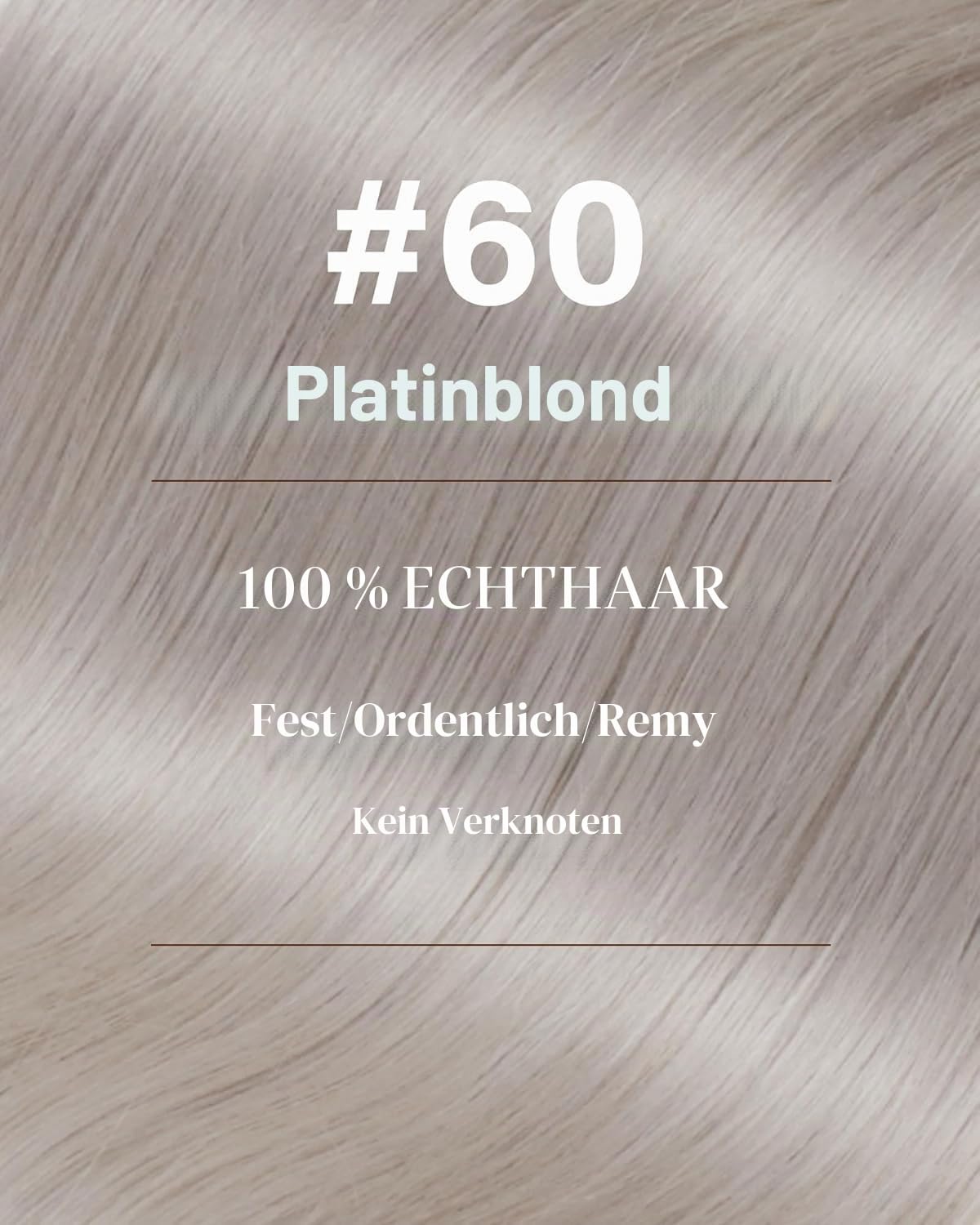 Hetto Extensions Echthaar Bondings, Aschblond, 35cm | 50 Strähnen 50g 100% Remy Haar, Invisible Keratinspitze in U-Form, thermische Fixierung, keine Schäden, Natürlicher Look