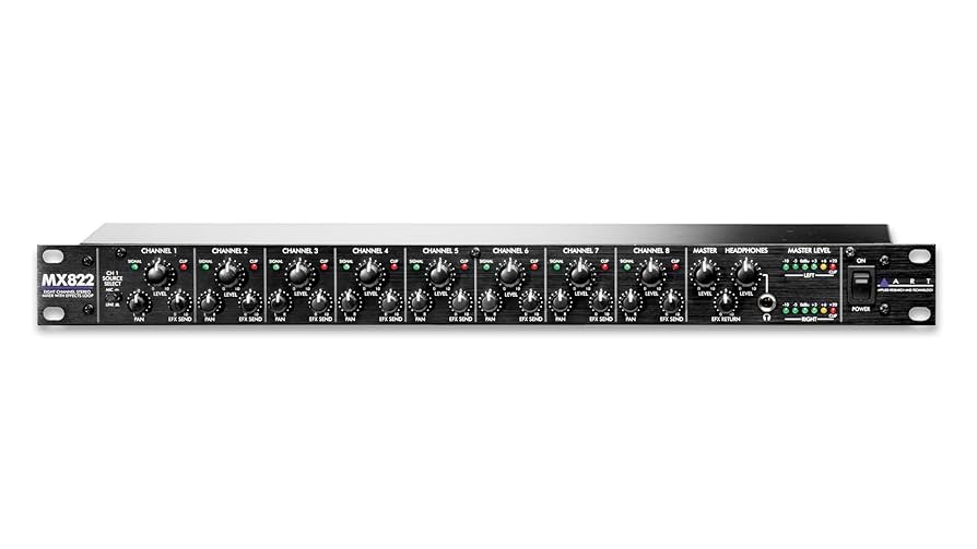 配信機器・PA機器・レコーディング機器 ART MX822 8-Channel Stereo Mixer Amazon.com: ART MX822 Stereo Rackmount Mixer : Musical