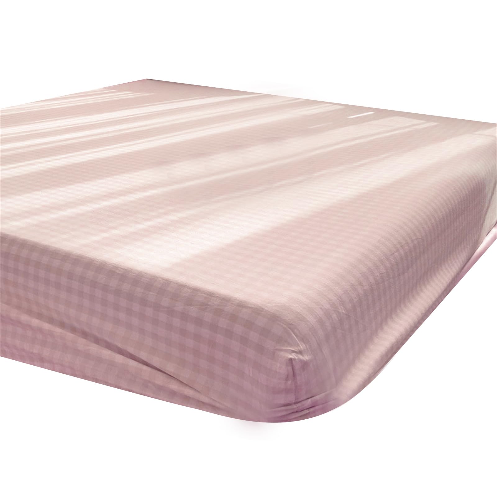 Drap-housse en coton doux imprimé à coins élastiques pour un maintien parfait du lit