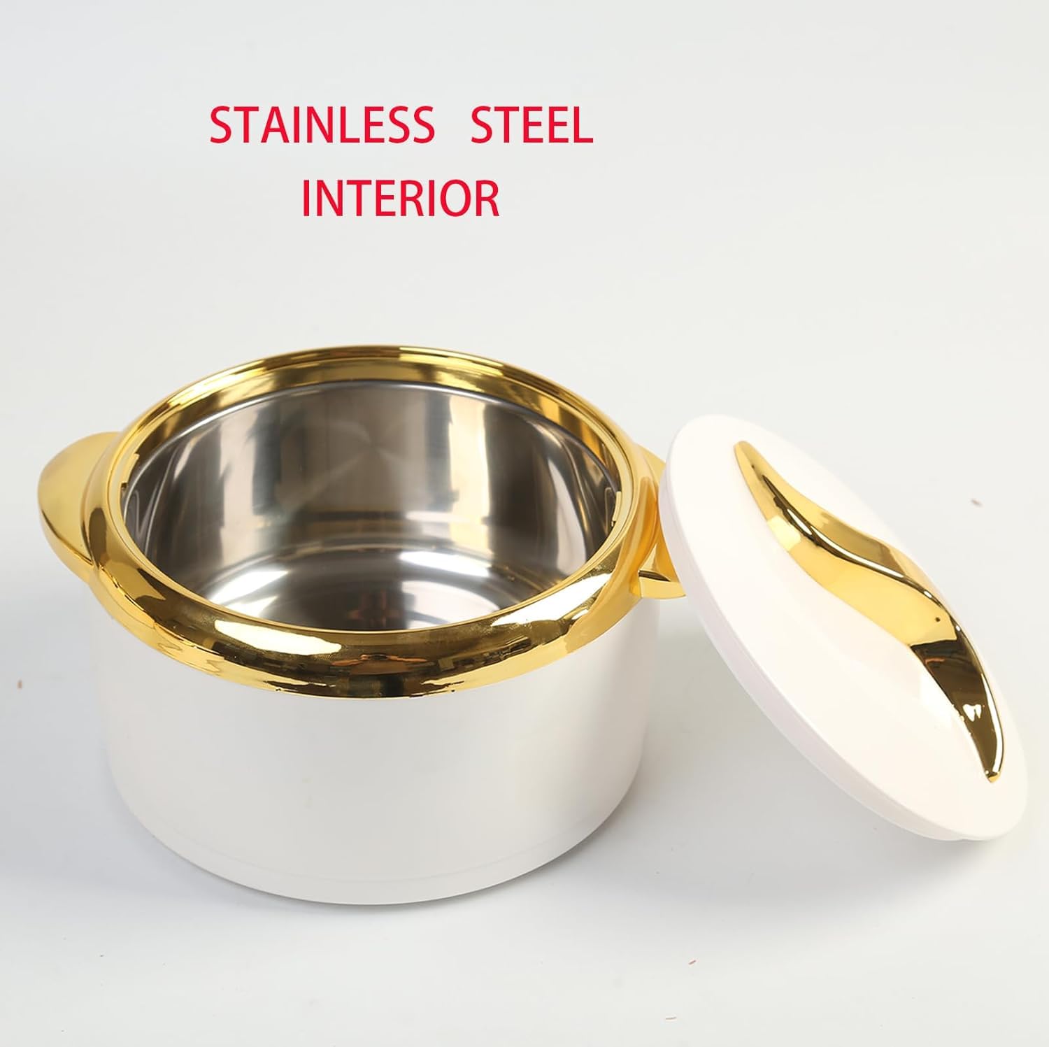 Ensemble De 3 Plats à Four Isothermes Haut De Gamme avec Couvercles - Récipients en Acier Inoxydable pour Aliments Chauds Et Froids, Parfaits pour Les Buffets Et Les Marble Bronze 2.6/2.1/1.6 QT