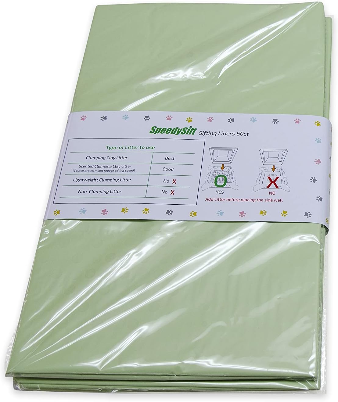 SpeedySift Sifting Liner Refill Pack, OXO-Biodegradable HDPE, 56 or 168ct Boxes