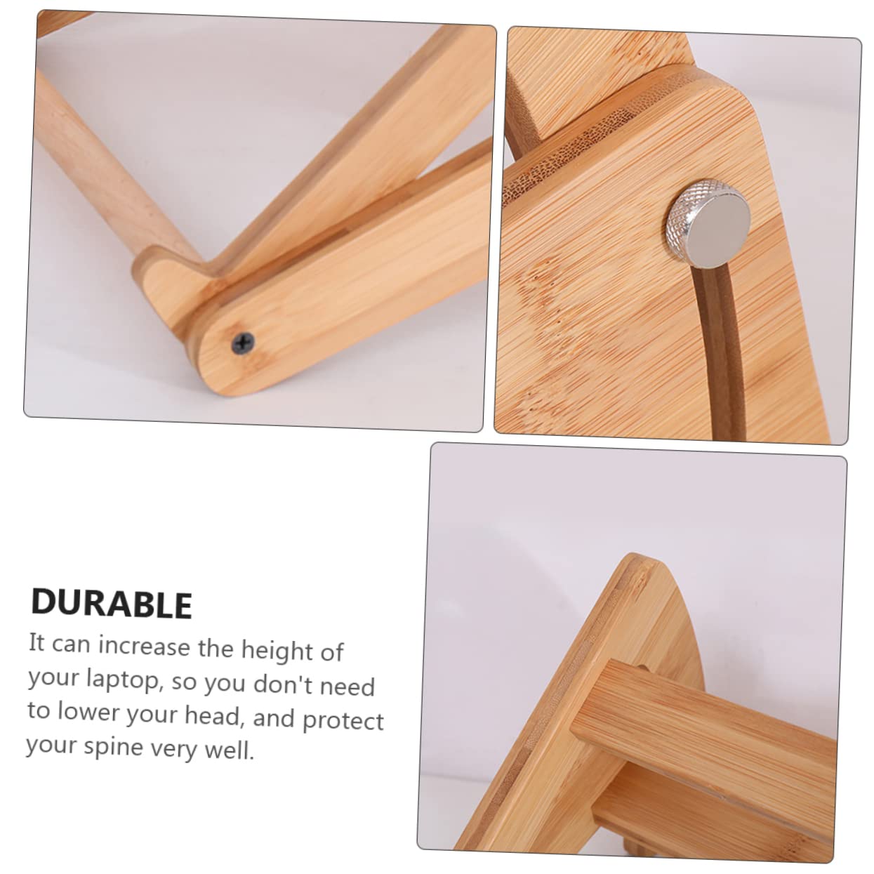 1 Pc Supporto Per Computer in Legno Porta Computer Portatile in Legno Scrivania Supporto Per Computer Pieghevole Porta Tablet Portatile Bambù Computer Portatile Desktop Regolabile