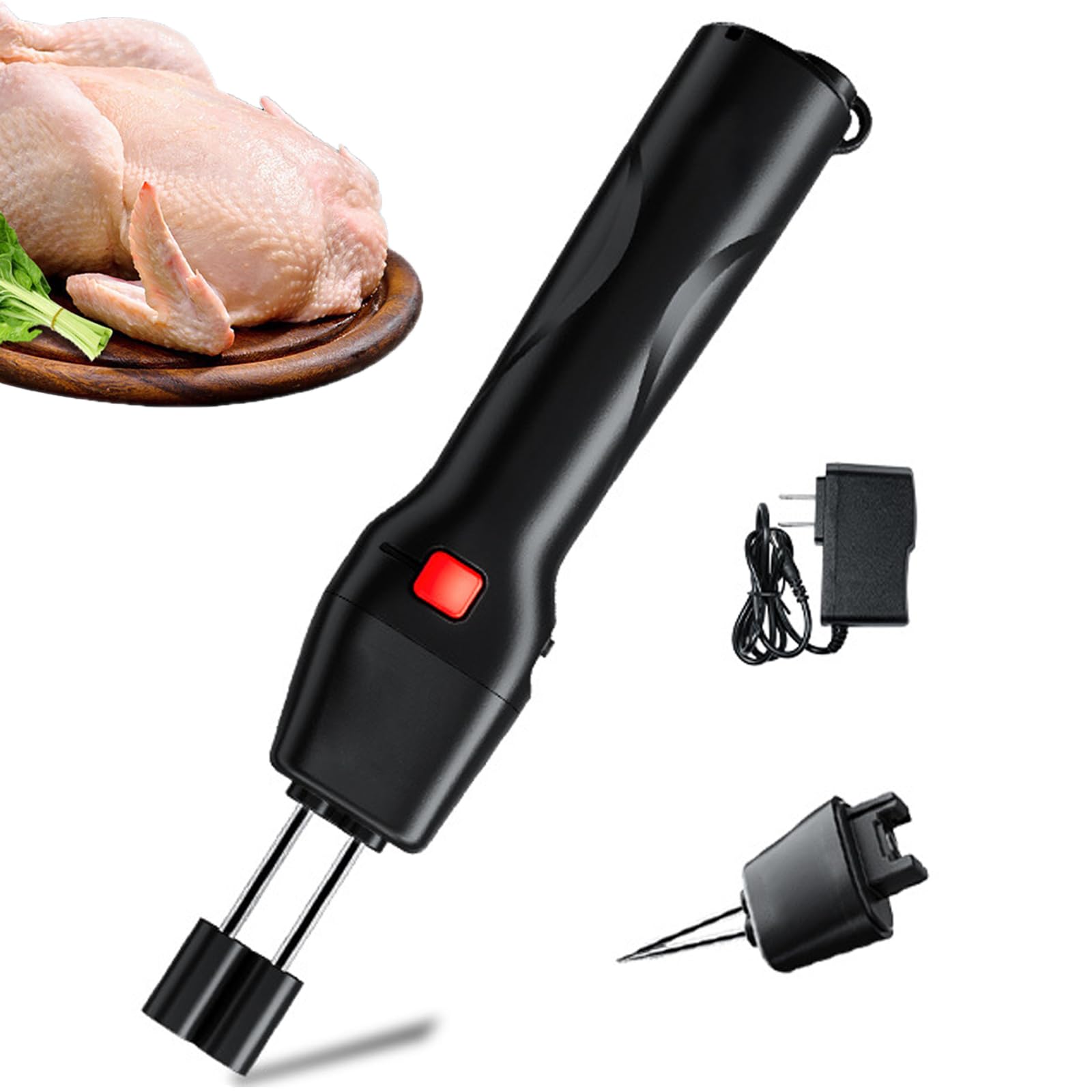 Machine pour enlever les plumes de volaille avec embouts rotatifs