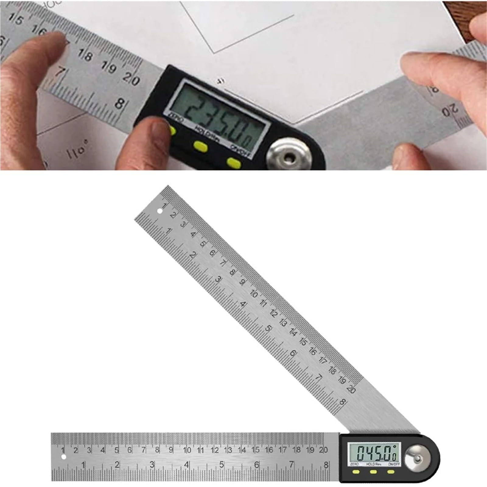 Rapporteur d'angle, Compteur numérique inclinomètre d'angle rapporteur numérique règle d'angle goniomètre électronique rapporteur outils de mesure du travail du bois