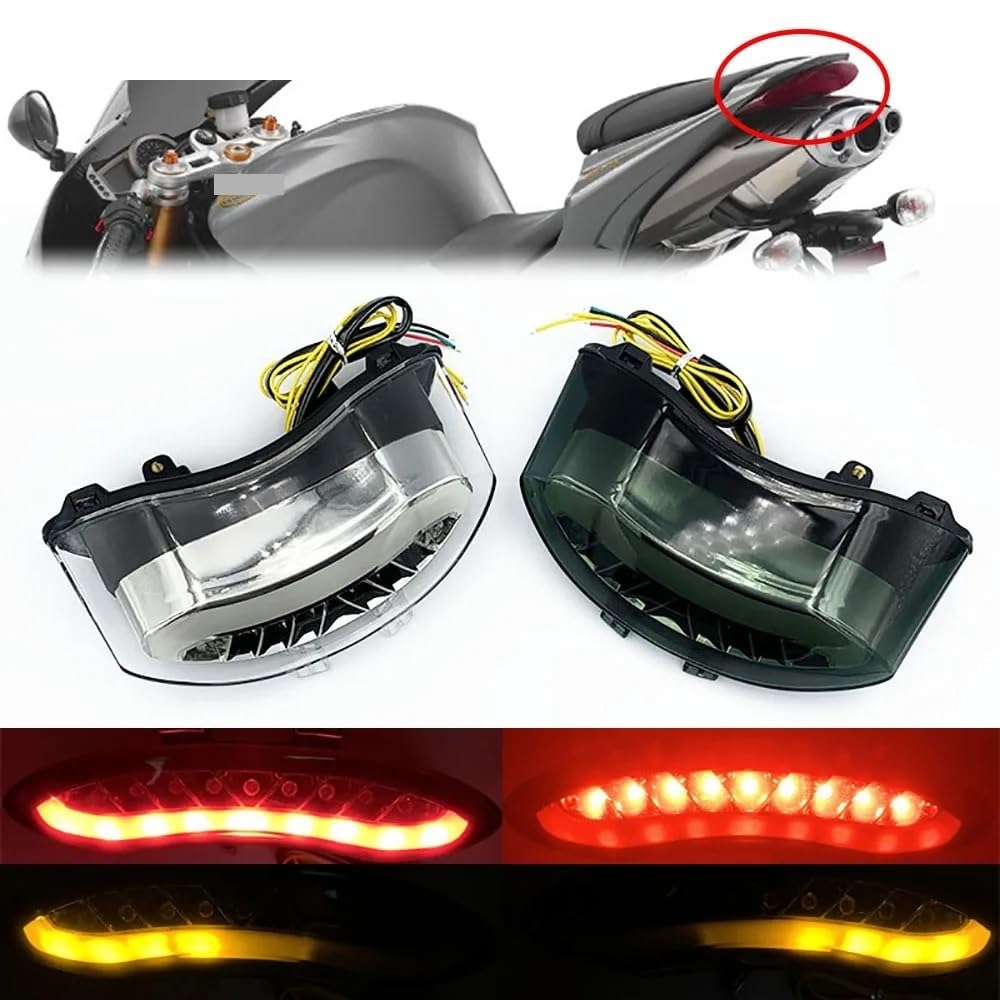 Moto Faros Freno Trasero​ Luz de freno trasera LED, intermitente