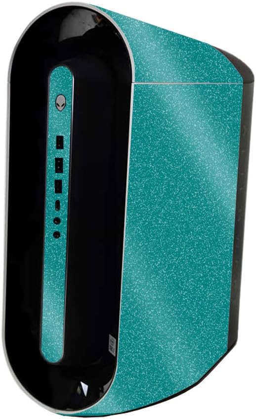 MightySkins Glossy Glitter Skin Compatible with Alienware Aurora R11 Gaming Desktop - Solid Teal | Protective, Durable High-Gloss Glitter Finish | Easy to Apply and Change Styles | Made in The USA