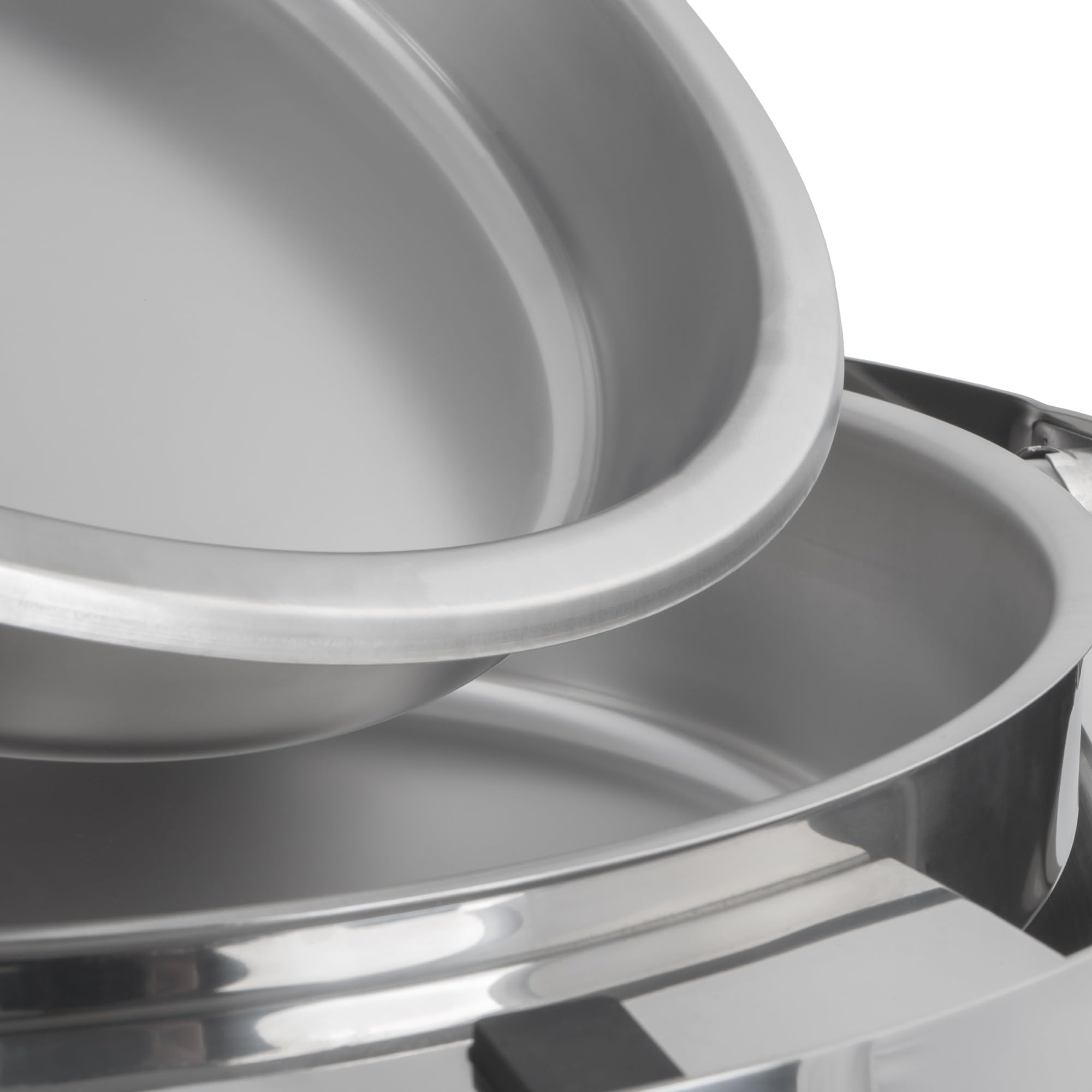 Mahlzeit Calentador de Buffet de Acero Inoxidable con Tapa Enrollable | Chafing Dish Redondo | 6 L | Calentador de Alimentos, Baño Maria | para Buffet, Catering, Gastronomía, Restaurante y Fiestas
