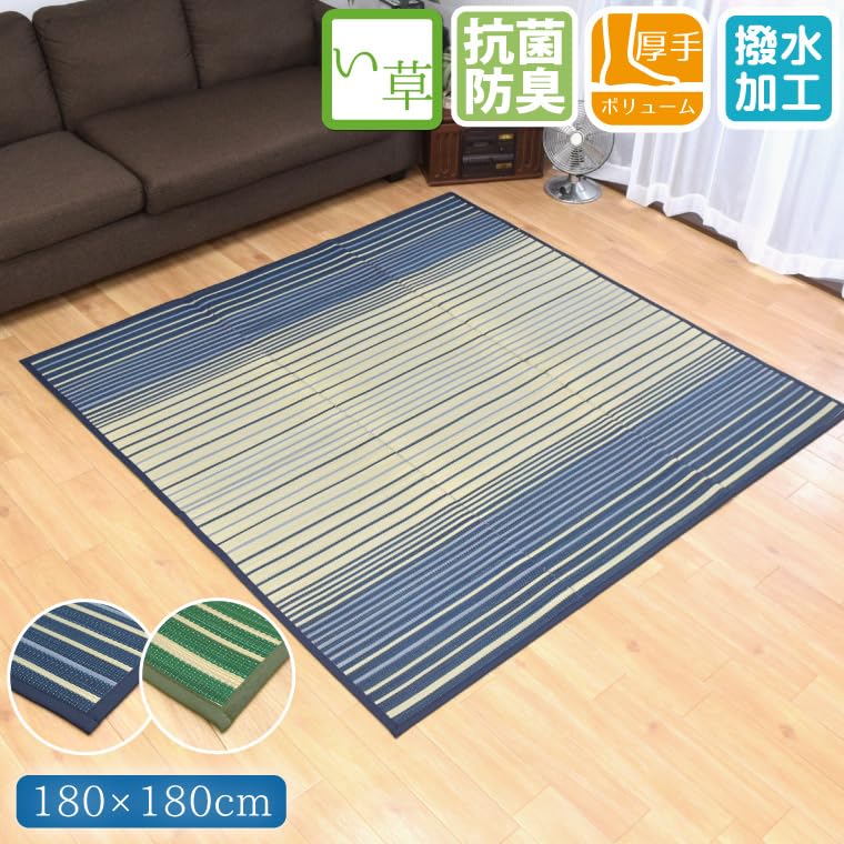 Amazon | StorePocket い草 ラグ 夏用 カーペット 2畳 約180×180cm