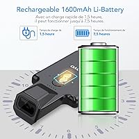 Vista 6 de Eyoyo Escáner de código de barras de teléfono con clip trasero Bluetooth, lector de código de barras inalámbrico QR 1D 2D con batería recargable