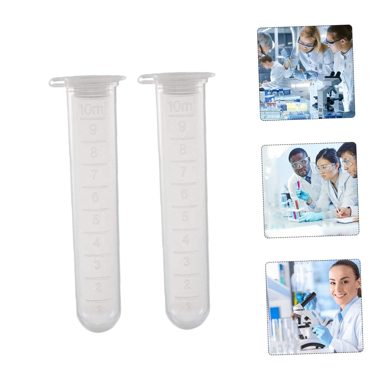 Ipetboom 200 Provette da Centrifuga Tappo 10 Ml, Tubi Scala Graduata Trasparente per Laboratorio Scientifico e Sperimentale, Contenitori per Campioni Liquidi Chiusura a Tenuta per Uso