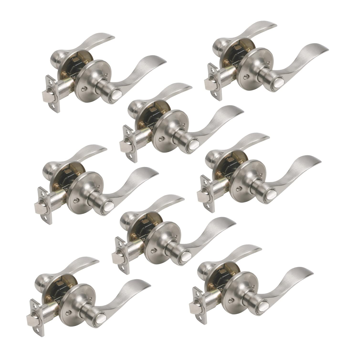 Poignée de porte réglable 2 voies Design House 700492 nickel satiné 190876 intérieur