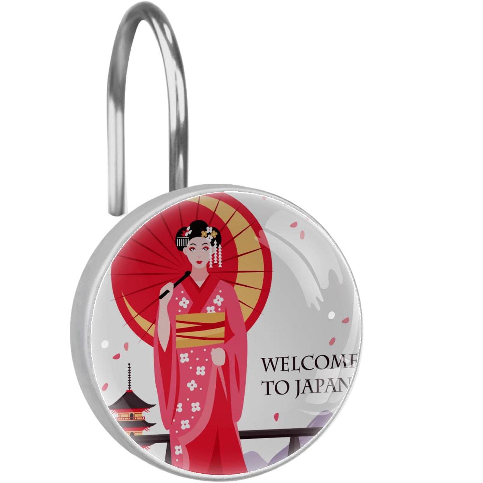 Anneaux pour rideau de douche Geisha pour créer une ambiance spa et zen chez soi