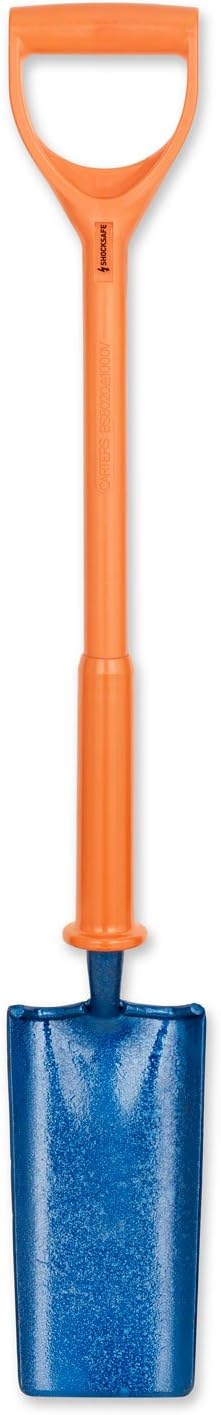 PDL – Pegdev – Carters Shocksafe Insulated Cable Laying Shovel, Spade 28" - 1 Way Design for Digging Narrow Trenches, BS8020:2002.