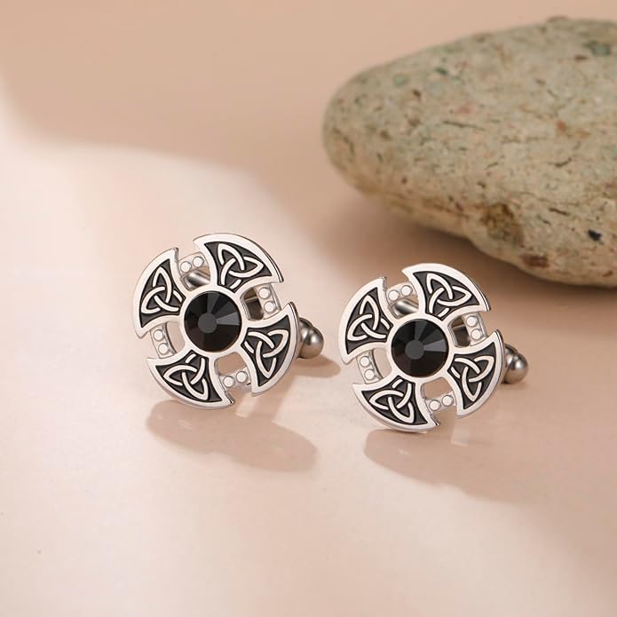 Mancornas Viking Celtic Knot Cross de Acero Inoxidable miniatura 6