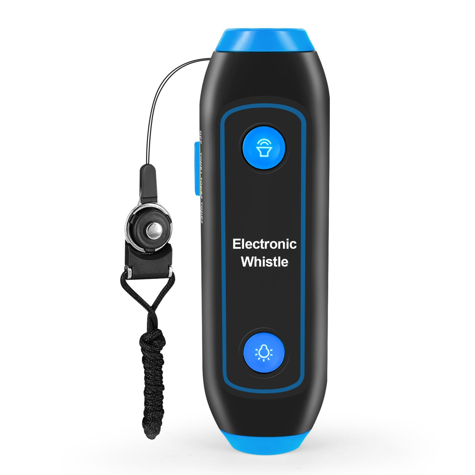 Fischietto Elettronico, Suono Forte a 3 Toni con LED Flashlight SOS Stroboscopico per Arbitro Addestramento Cani Sport
