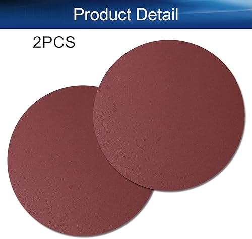 Miniatura 4 de Auniwaig Disco de lijado PSA de 12 pulgadas, grano 80, óxido de aluminio, autoadhesivo, papel de lija de forma redonda, sin agujero para papel de