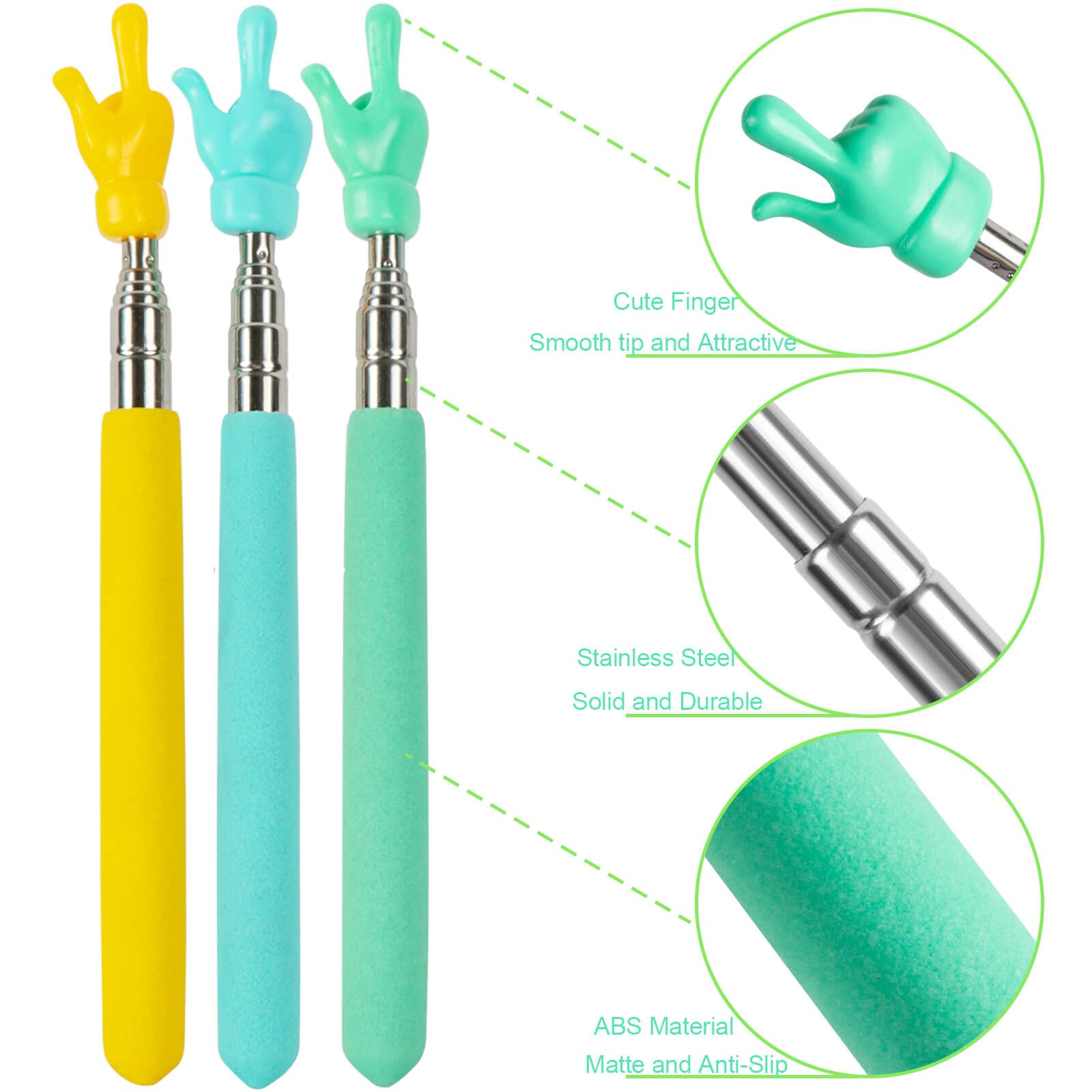 Ausziehbarer Pointer Finger Stick - Teleskop Zeigestab Für Whiteboard & Unterricht