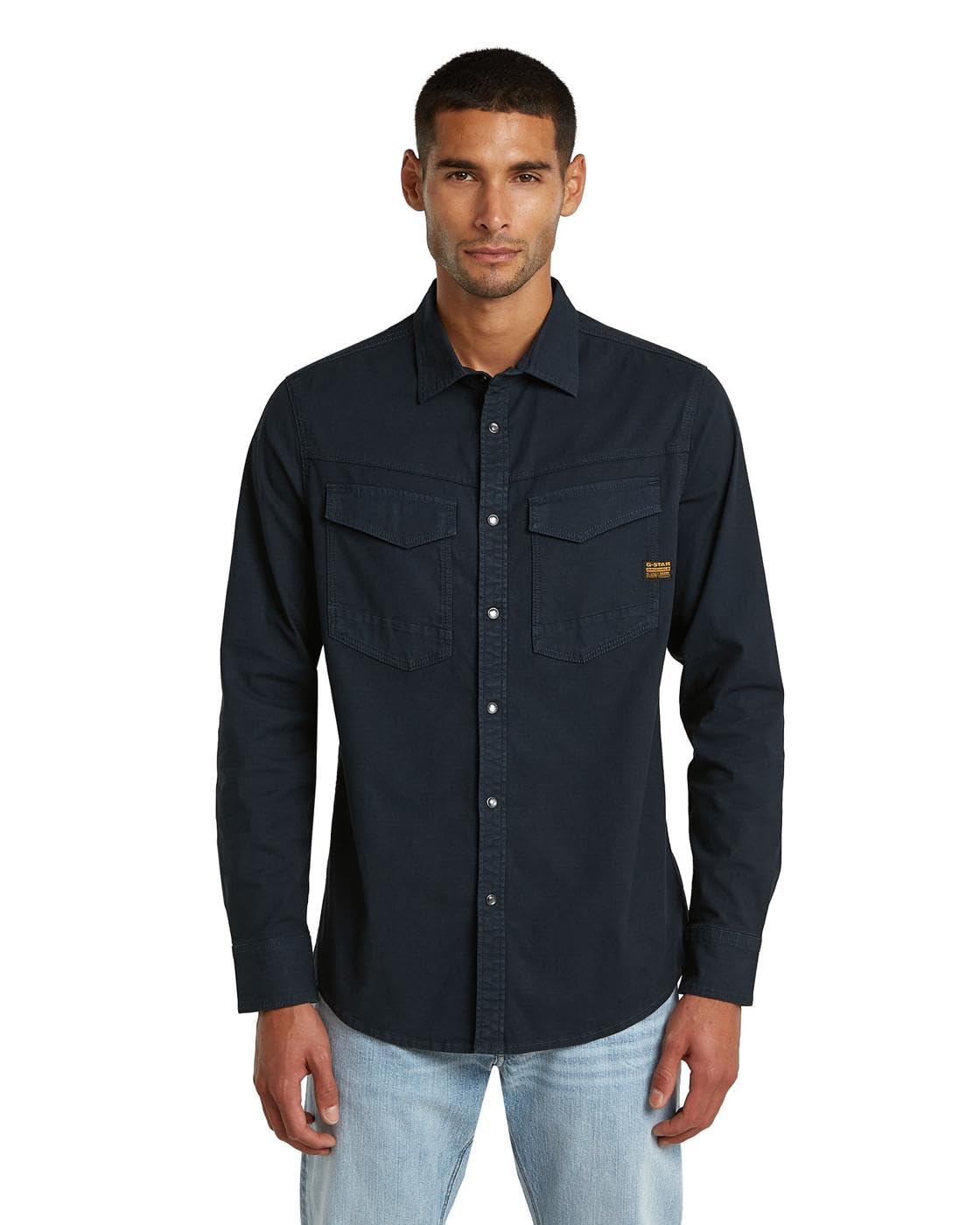 G-STAR Men's Dakota Slim Shirt, Size: XXL, Color Blue