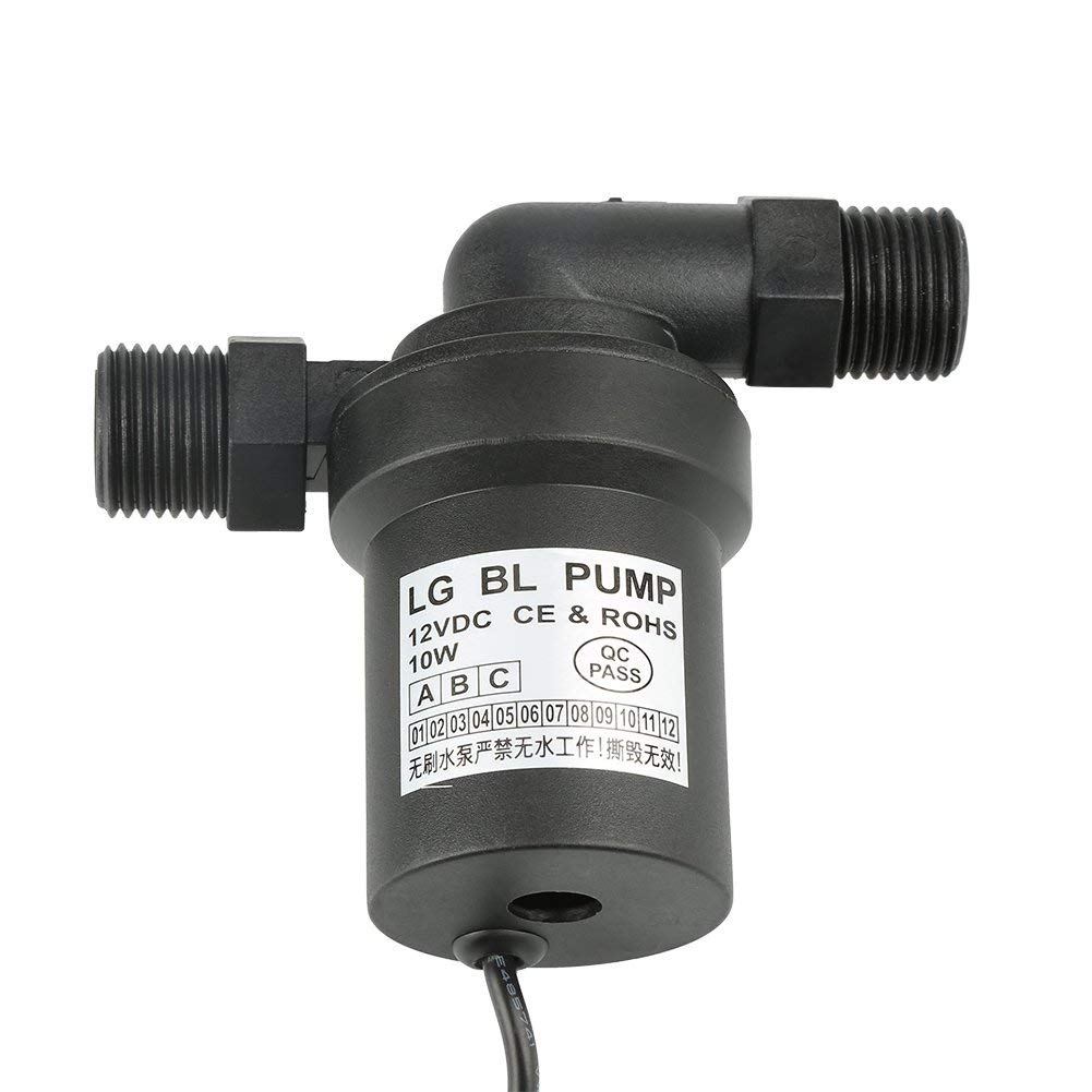 12V 10W DC Bomba de Agua sin Escobillas Bomba de Agua Solar de Alta Temperatura 8L / min, Bomba de agua caravana, para Fuente, Panel solar, Estanque, Acuario, de circulación de agua
