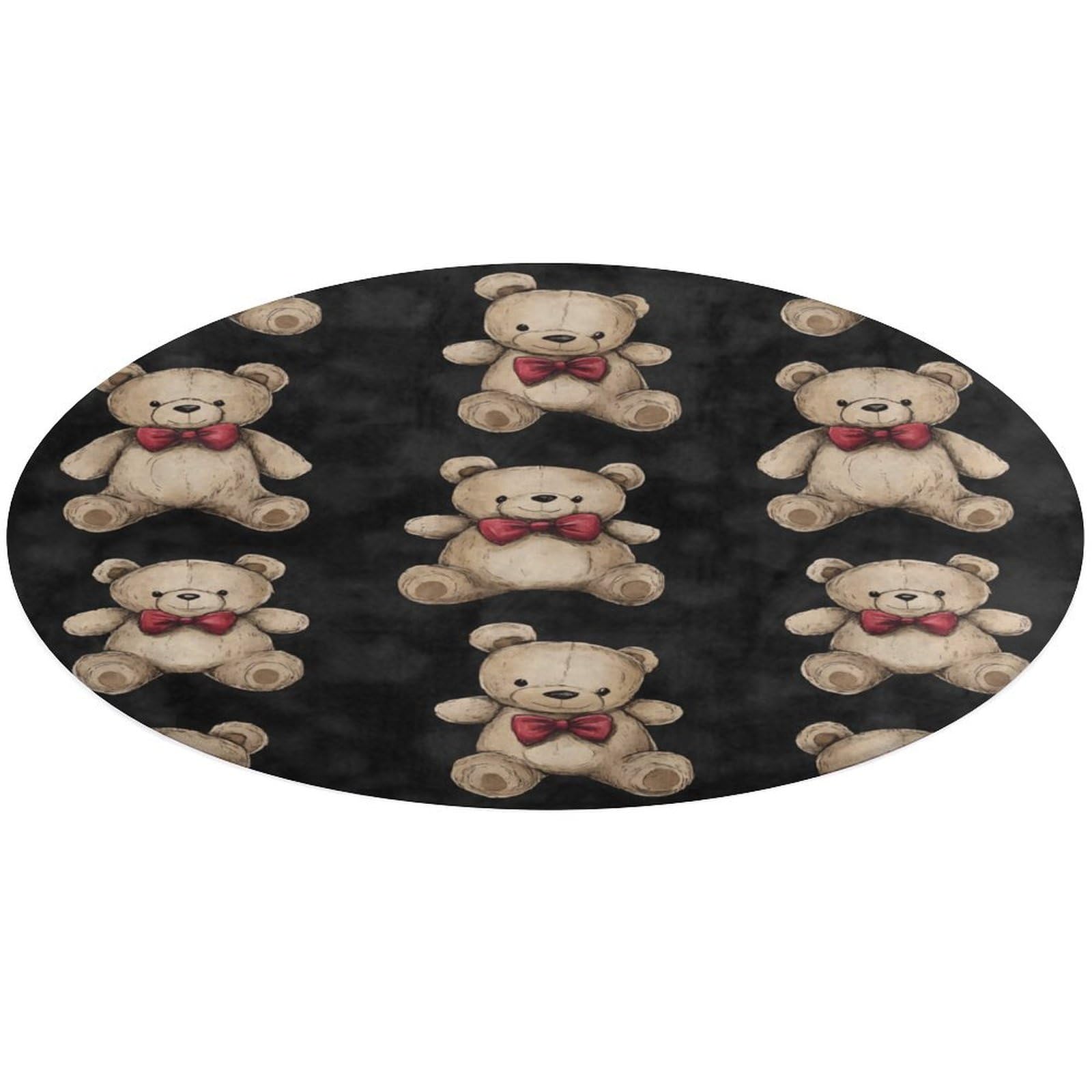 Tapete de terciopelo suave alfombra de osos lavable para salón