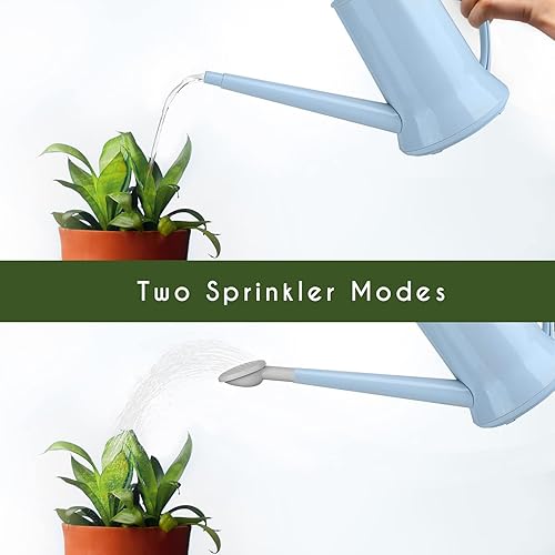 Miniatura 7 de XXXFLOWER Regadera para plantas al aire libre, latas de agua ligeras de resina de lujo con cabezal de rociador desmontable, maceta de riego para