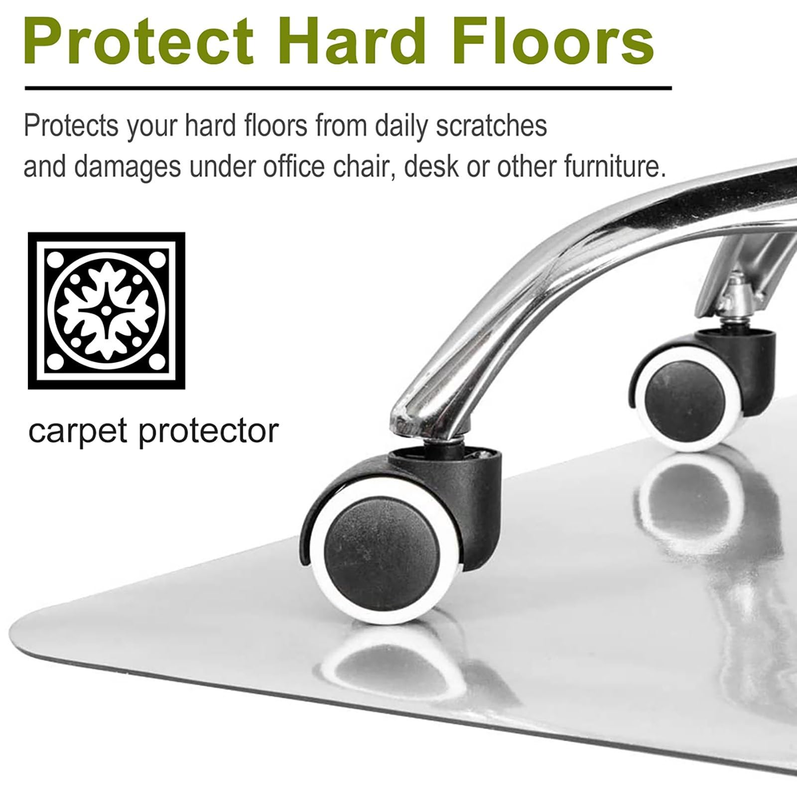 Protector Suelo Silla Ruedas Alfombra Protector De Suelo De Madera Dura Transparente Grande, Tapete Transparente De PVC Para Escritorio/silla, 100, 200, 300, 400, 500, 600, 700 Cm De Largo, Alfombra(2
