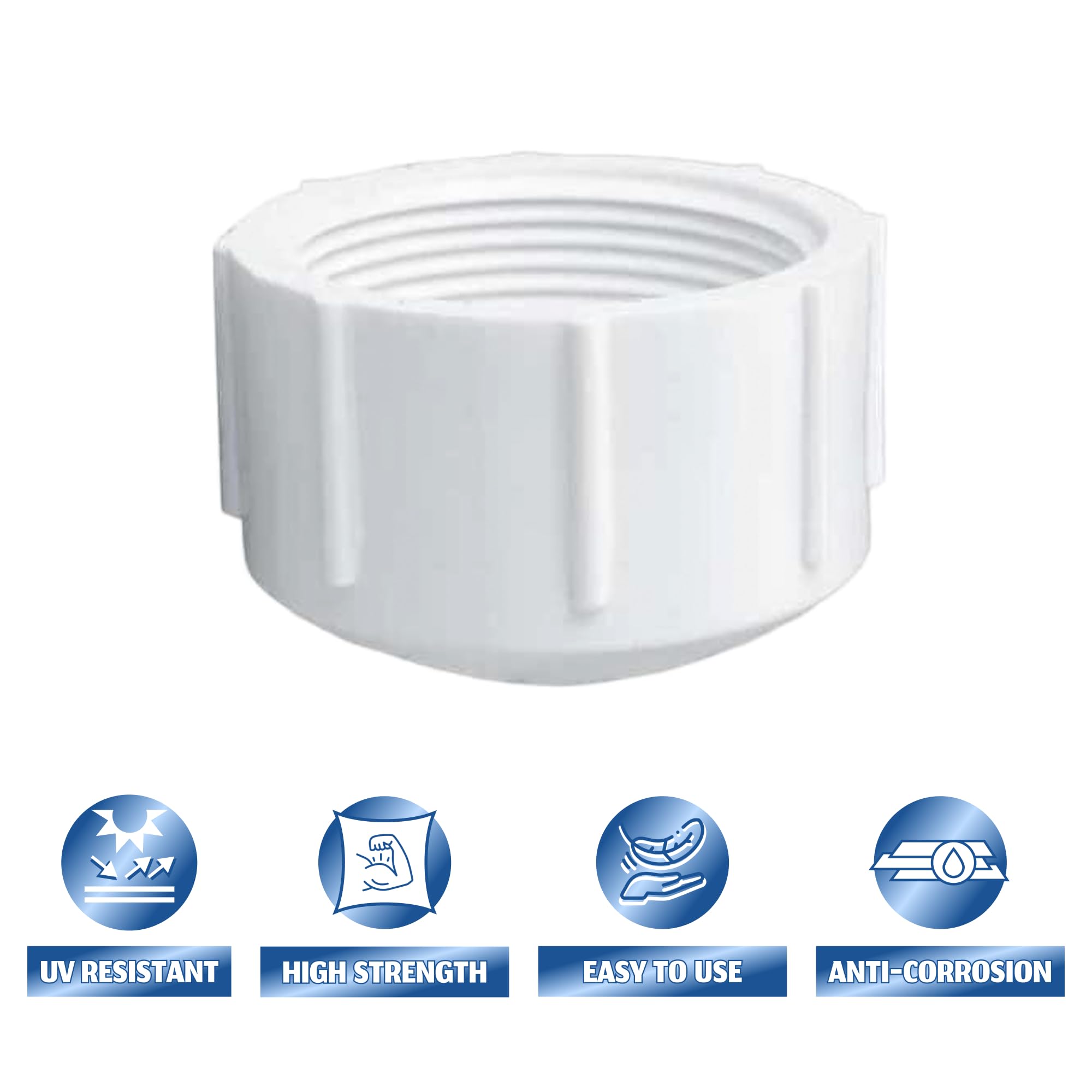 Snapklik.com : 3 Inch PVC End Cap - Sch 40 Female Threaded Plug - Pipe ...