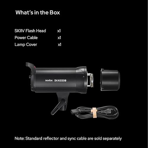 Miniatura 6 de Godox SK400II-V SK400II V 400Ws 5700200K luz estroboscópica, sistema inalámbrico X 2.4G integrado, panel LCD transparente, con lámpara de modelado