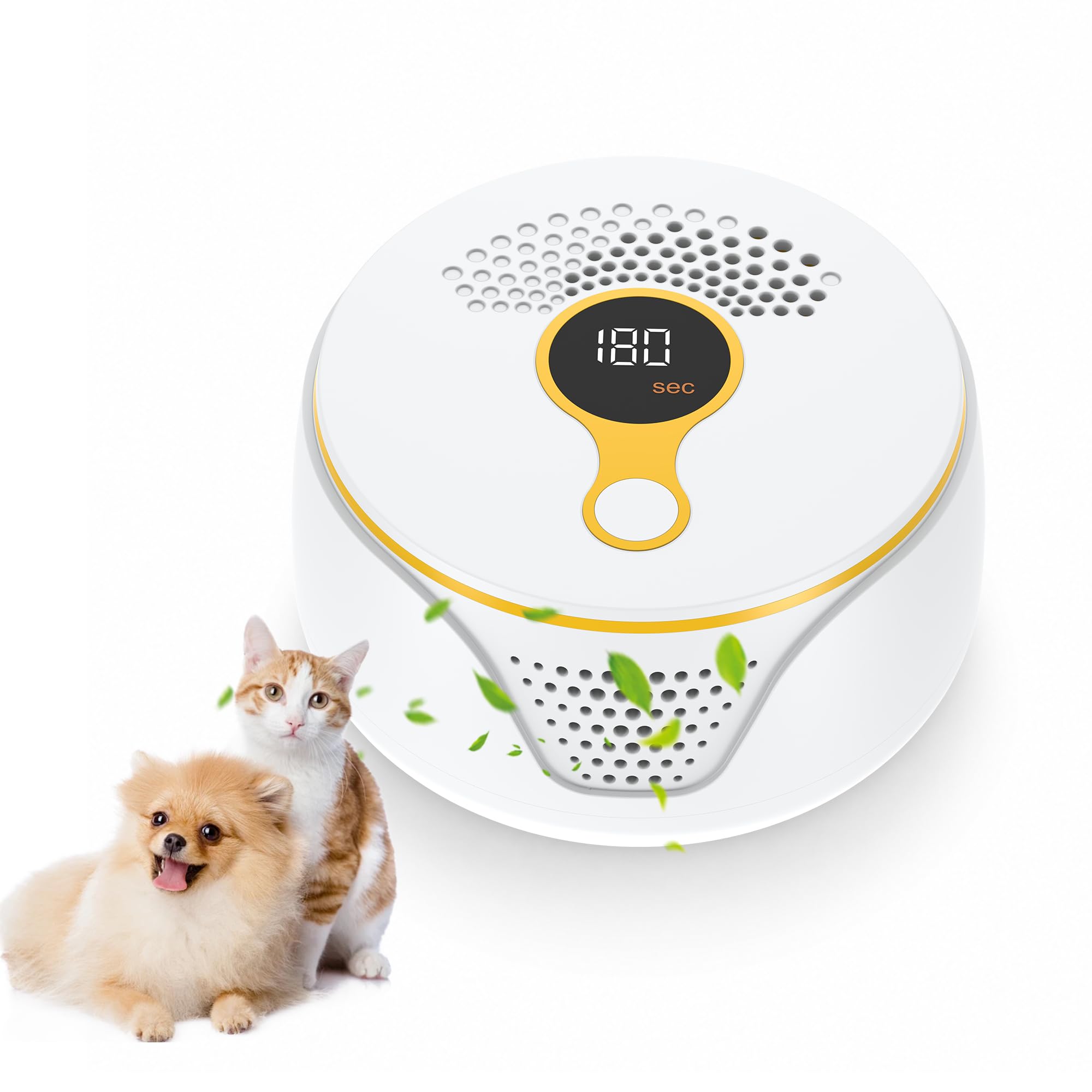 Desodorante de olor de arena para gatos, purificador de aire de ozono recargable inalámbrico para caja de arena de perros y gatitos, eliminador de olores de mascotas con 3 modos para el hogar