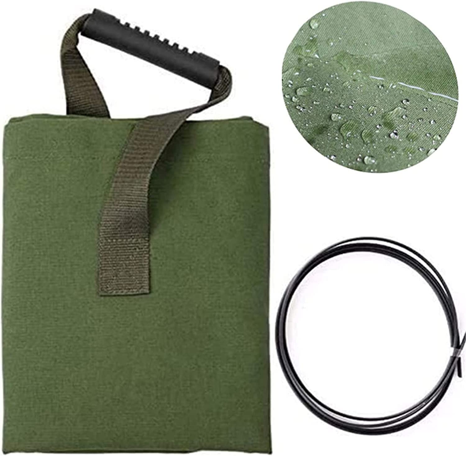 Bolsas de basura for jardín, bolsas de jardín resistentes con asas, bolsas de jardín reutilizables impermeables, bolsa de hojas verdes con tela de lona militar, for recoger residuos de plantas, hierba