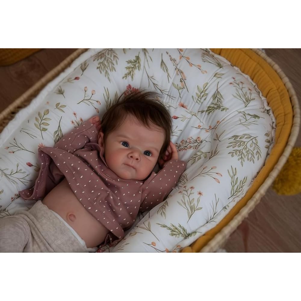 Realistyczna lalka Reborn, 48 cm miękkie silikonowe lalki reborn, Realistyczne 18-calowe lalki Realistyczne lalki z kompletnymi akcesoriami, dla dziewczynek w wieku od 3 lat