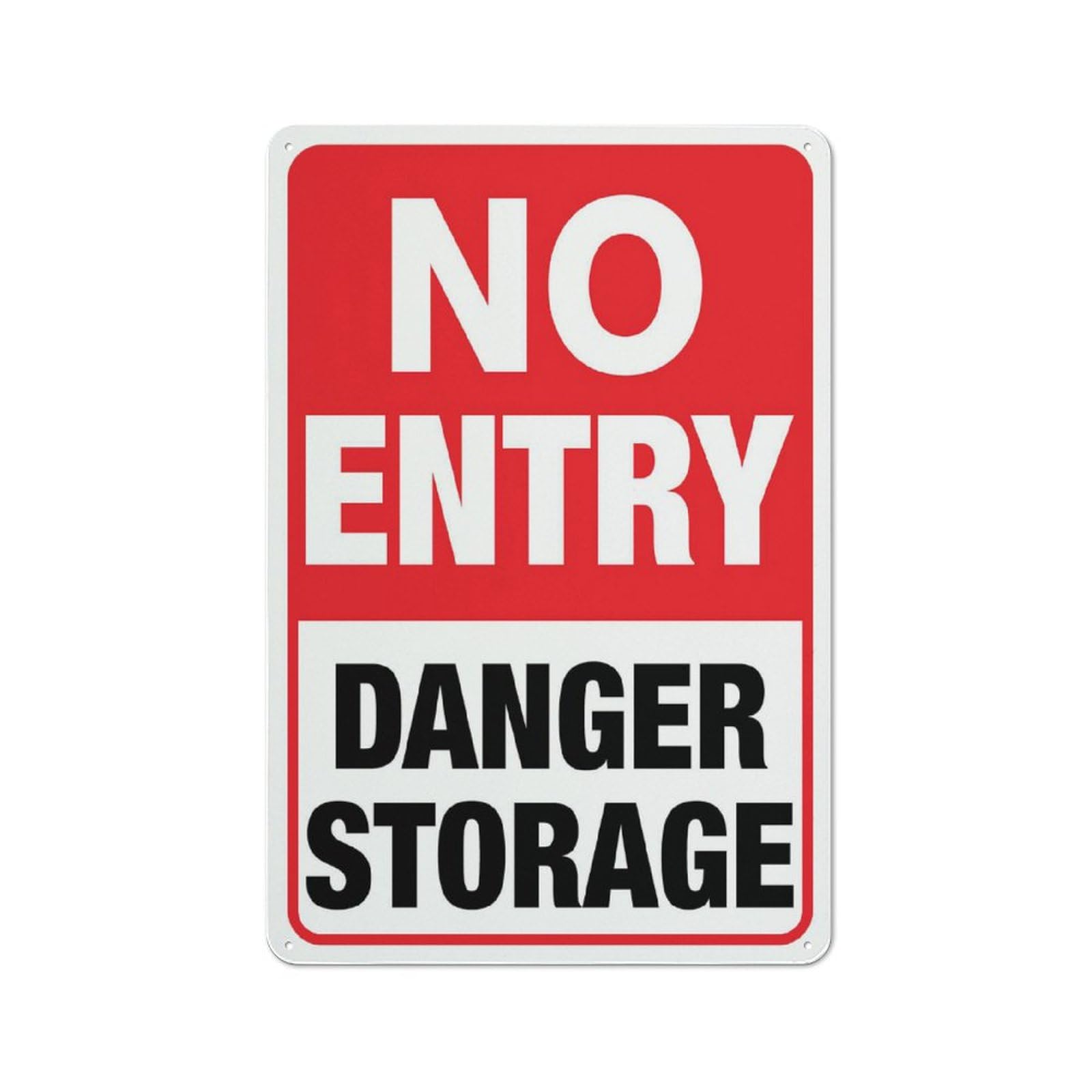 No Entry Danger Storage Sign Signs Outdoor, Uv Printed Aluminum 12 X 8 In, Weatherproof And Security Signs For Home Or Business