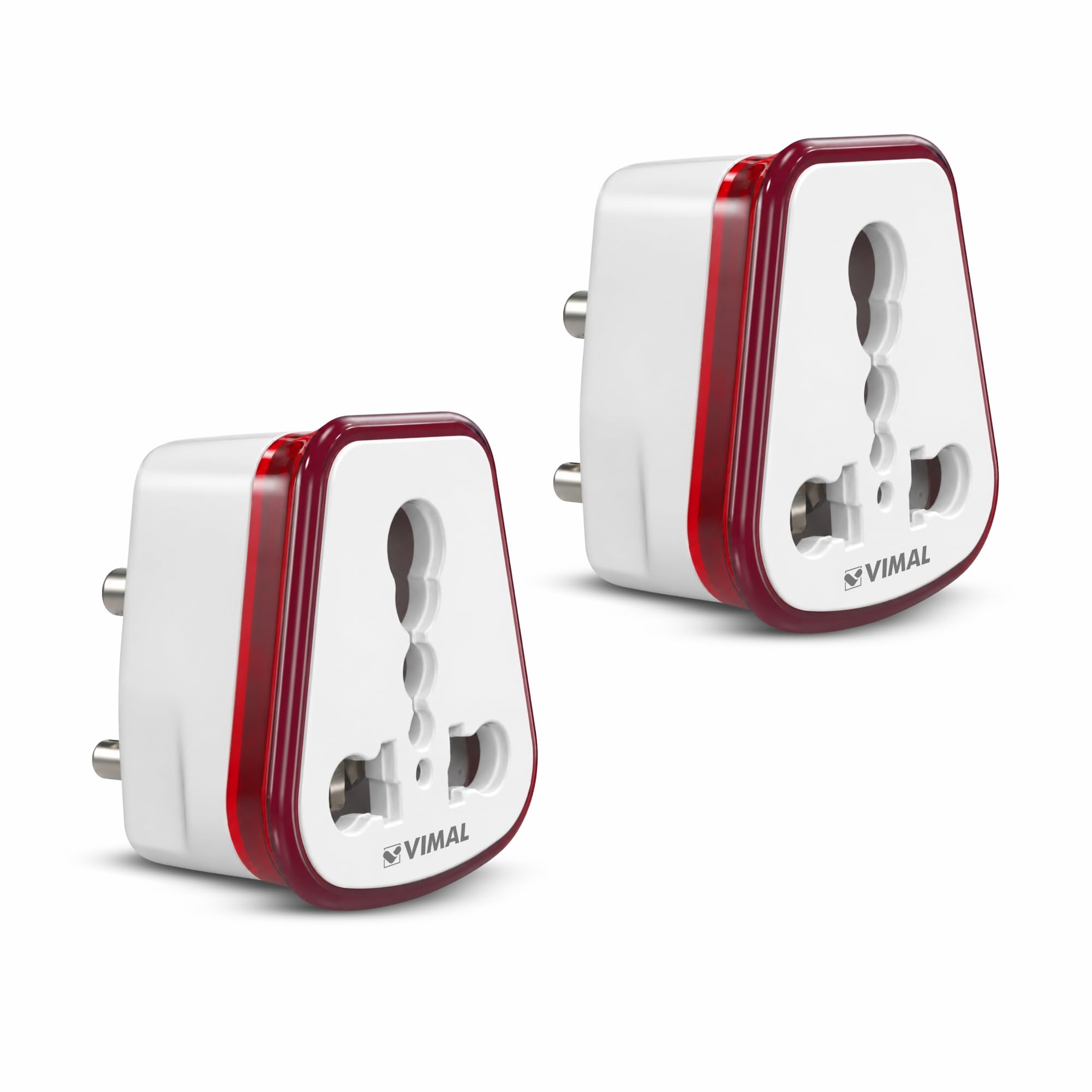 Vimal - Xolo 3 Pin Conversion Plug 6A to 16A /5A to 15A Convertor International Socket(Pack of 2)-image-38