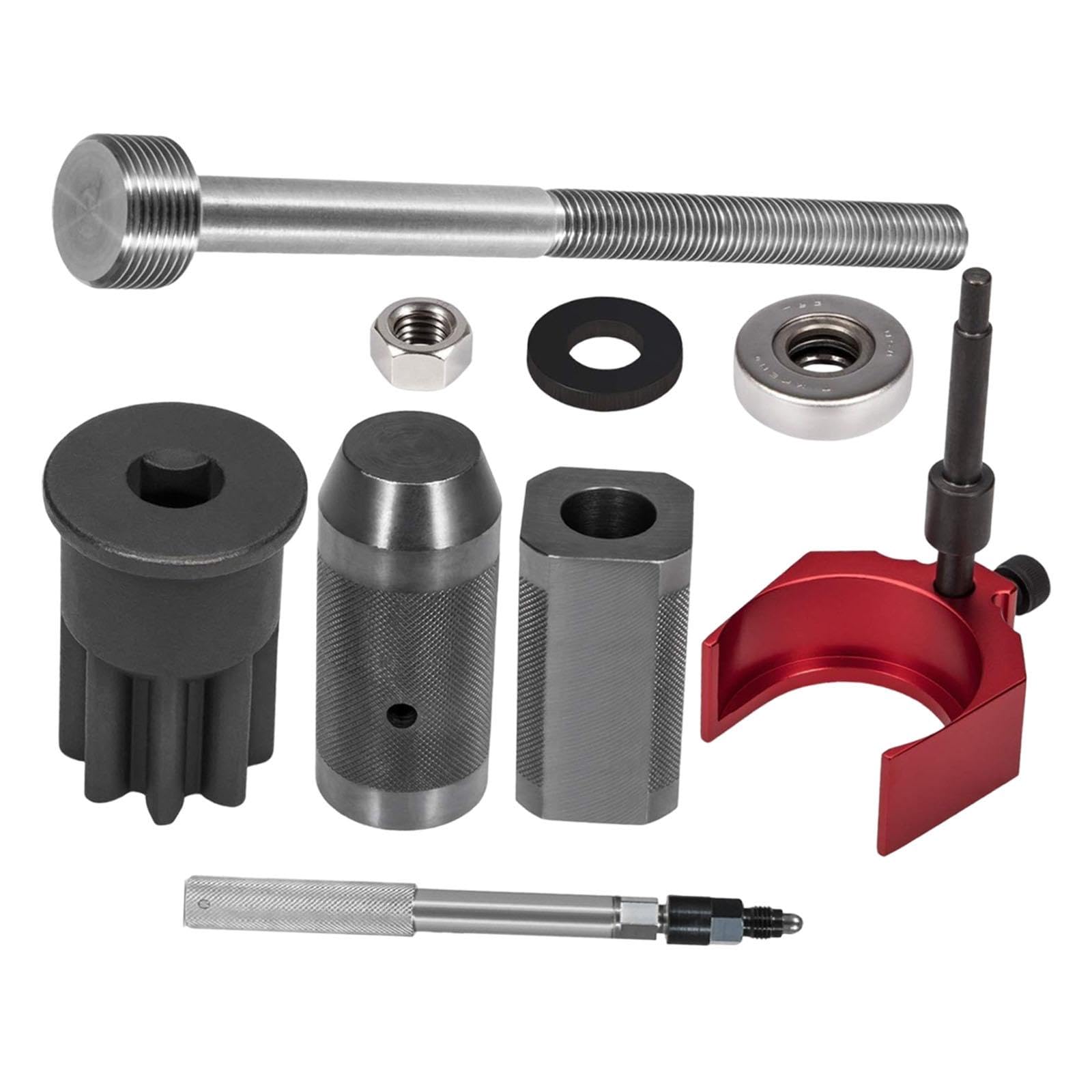 Set di 9 attrezzi per la rimozione della tazza dell'iniettore e l'installazione, per riparazione motori diesel Caterpillar 3406E, C-15, C-16