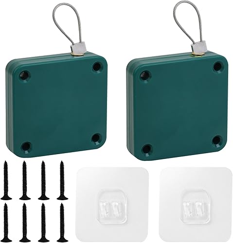 Miniatura 14 de SHIMIDO - Cierrapuertas automático mejorado sin perforaciones de 1000 g para puerta de pantalla, cierrapuertas automático deslizante con cordón