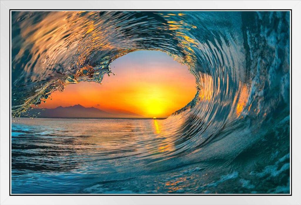 Amazon.co.jp: 海水 海 波 サーファー サーフィン 写真 夏 ビーチ 白  