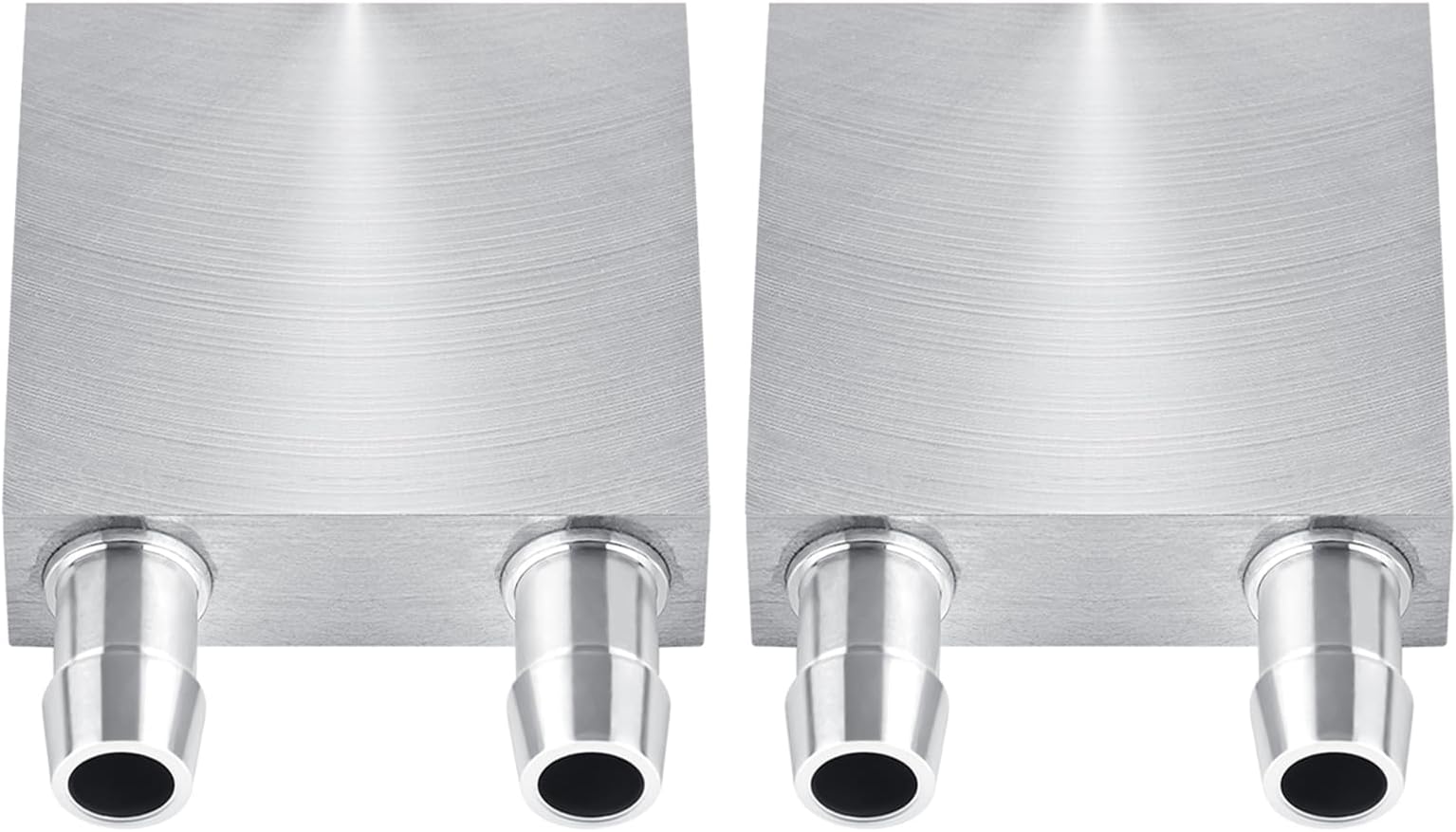 40 * 40mm Aluminum Water Cooling Block for Liquid Water Cooler Silver Heat Sink System for CPU Radiator Heatsink (2 Pack)