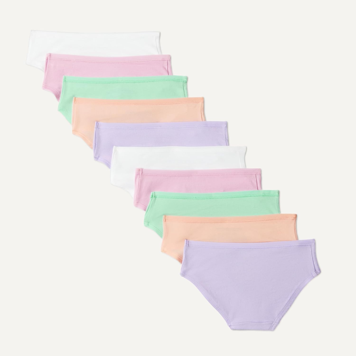 Amazon Essentials Girls' Cotton Jersey Bikini Underwear, Pack of 10