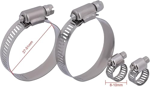 Miniatura 4 de SCITOO 2 radiador 2417 x 1 abrazadera de manguera de 8 a 0.394 in x 2 de 30 a 1.969 in x 2 para Acura 2001-2002 para Acura para MDX 3.5L 2003-2004