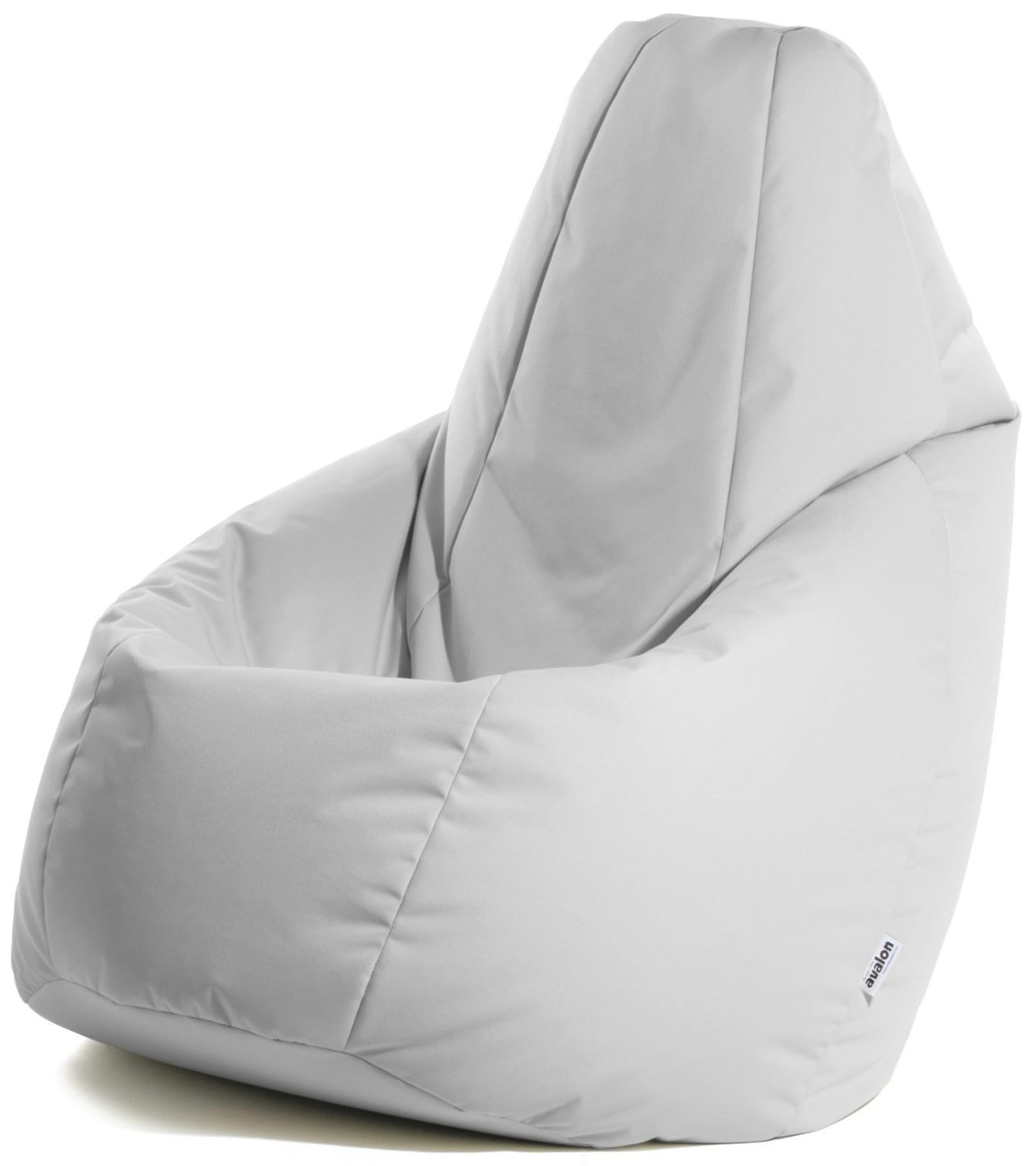 Avalon - Puff Salon Modelo Jive en Tela Técnica Reforzada, Modelos de Puff Pera con Relleno Incluido, Puf Muy Ergonómico y Cómodo, Anti-desgarros e Impermeable, Made in Italy(Grande XL-Blanco)