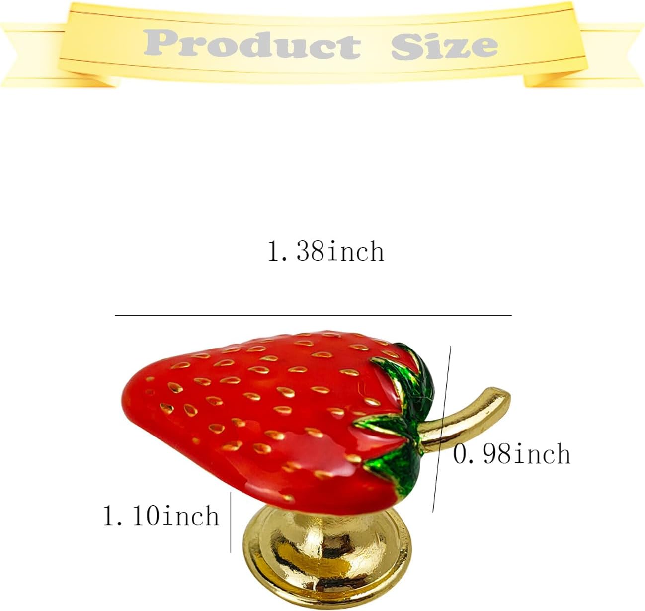 Strawberry Coat Hooks Wall Mounted, Fruit Single Hooks for Hanging Hats Jacket Bags Towels Keys Scarf Closets Entryway Bathroom Home Decorative Wall Hooks 4 Pieces