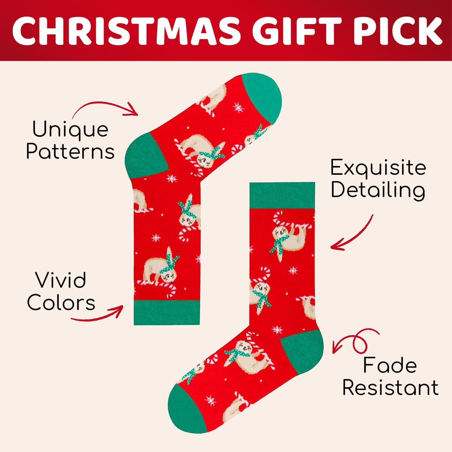 HAPPYPOP Christmas Socks for Kids Teens - Unisex Xmas Gift Ideas, Stocking Sock 4 Pack - Image 5