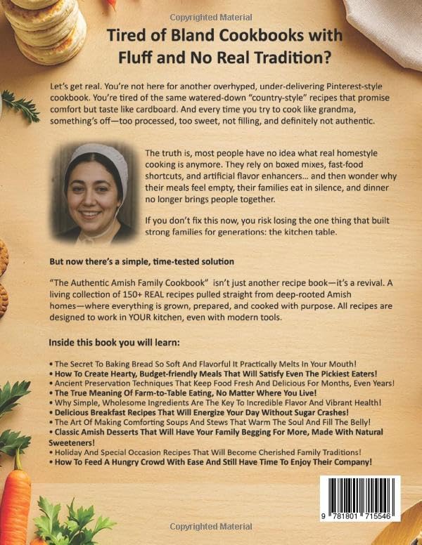 The Authentic Amish Family Cookbook: Timeless Farm-to-Table Recipes Passed Down for Generations – 300+ Years of Hearty Meals, Fresh Bakes & Traditional Comforts for Your Family Table - Image 2