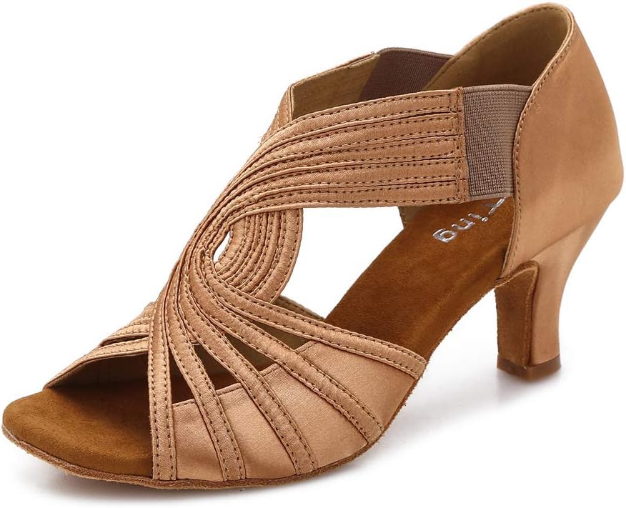 Ballroom Dance Shoes Women Latin Salsa Practice Dancer Shoes 2.5'' Heels YT02 - Image 7