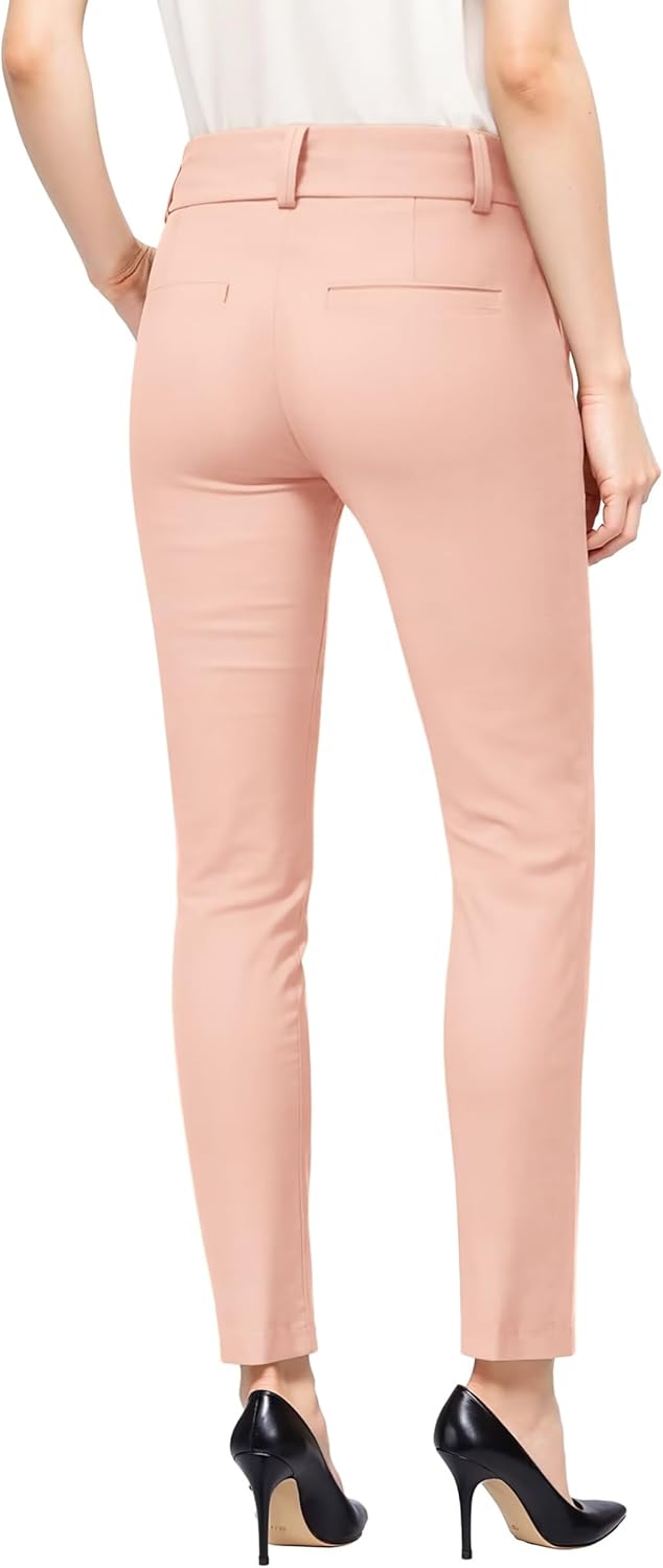 Hybrid & Company Womens Ultra Comfy Stretch Slim Fit Trousers Chino Pants with Pocket - Image 2