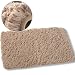 Luxe Rug Brown Plush Bathroom Rugs Bath Shower Mat 20 x 32 Inches w Non Slip Microfiber Super Absorbent Rug Alfombras para Baños (1, Brown)