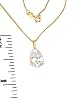 Luxury SOLID 18k Gold 1.65 carat Diamond Solitaire Gold Pendant Necklace Tear Drop 18kt Yellow GOLD Lab Diamond Jewelry for daughter Graduation 7mm x 10mm TearDrop Bday HANDMADE Love Jewelry 16-18